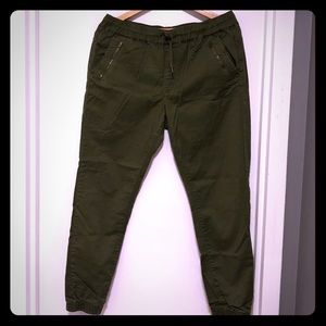Bullhead Denim olive green joggers